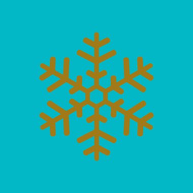 Kar tanesi simgesi. Yılbaşı dekorasyonu.