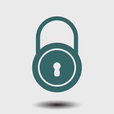 Kilit simgesi. Düz tasarım tarzı. Vektör EPS10.