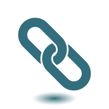 Bağlantı tek simge. Zincir bağlantı erkek.