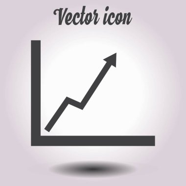 İş grafiği. Grafik düz simgesi