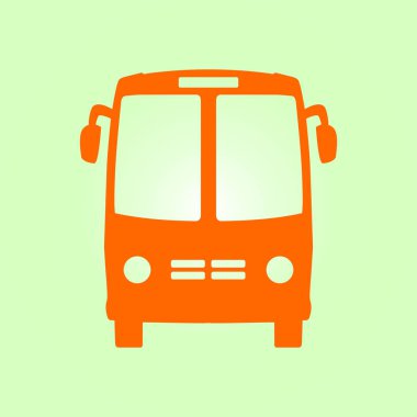 Otobüs simgesi. Schoolbus simbol.