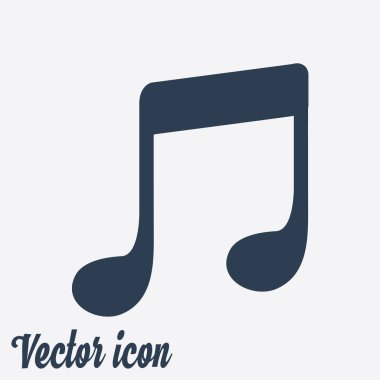 Müzik Not simgesi. Müzik simgesi. Düz tasarım stili.