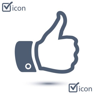 Simge gibi. El parmak tabela. Sembol başparmak. Düz tasarım stili. 