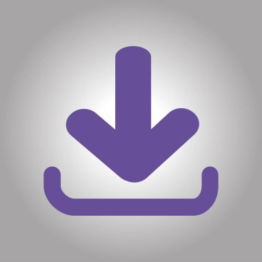 Simgesini indirin. Düğme yükleyin. Düz stil.