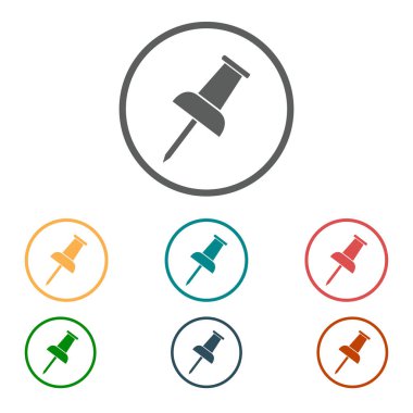  PIN simgesi itmek. Vektör Eps 10. 