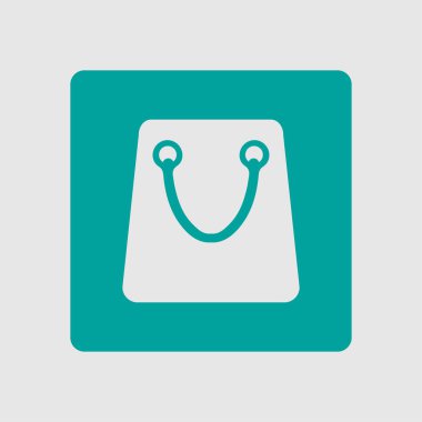 Alışveriş poşeti ikonu. vektör illüstrasyonu