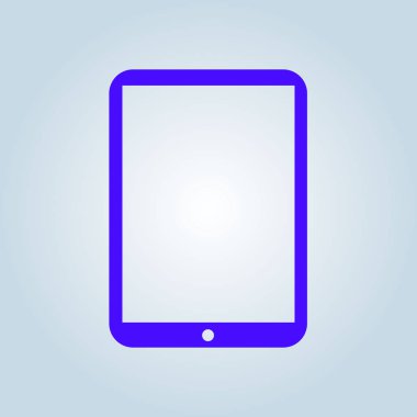 Modern dijital tablet Pc simgesi. Düz tasarım simgesi. EPS 10 vektör.