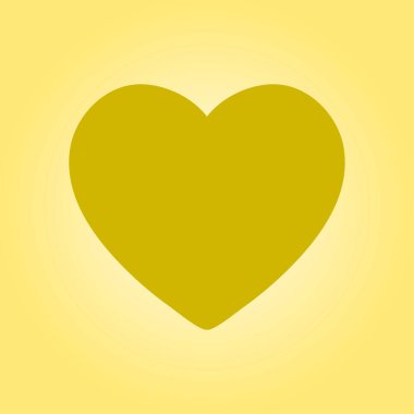 Sevgililer günü, düz kalp simgesi, vektör çizim 