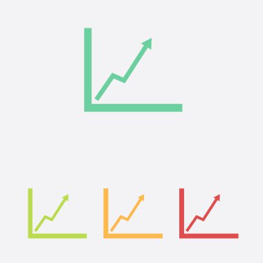 İş grafiği. Grafik düz simgesi