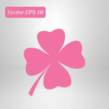 Yaprak yonca işareti simgesi. Aziz patrick sembolü. Ekoloji kavramı. Düz tasarım stili.