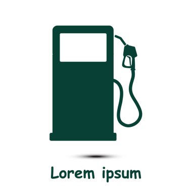 Benzin pompa meme işareti. Benzin istasyonu simgesi. Düz tasarım stili.