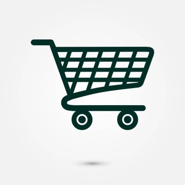 grafik alışveriş düz simgesi