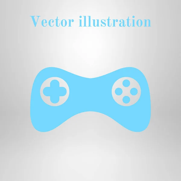 Gamepad Ikonra Vektor Lapos Kivitel Stílus — Stock Vector