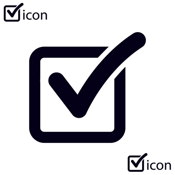 Check List Button Icon Check Mark Box Sign — Stock Vector