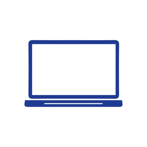 Ícone Laptop Estilo Design Plano Vector Eps Ilustração Vetorial — Vetor de Stock