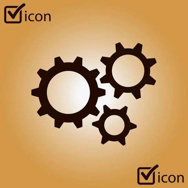 Icono Engranaje Ilustración Vector Simple — Vector de stock