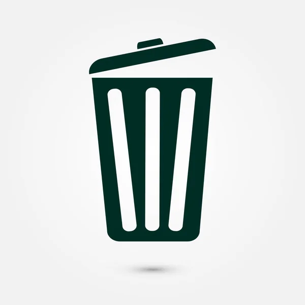 Trash Can Icon Vector Eps10 Illustration Flat Style — Stock Vector
