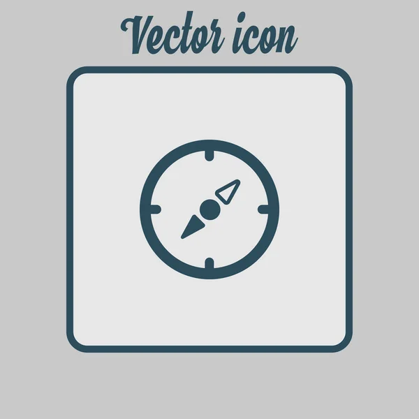 Ilustración Vectorial Icono Brújula Redonda — Vector de stock