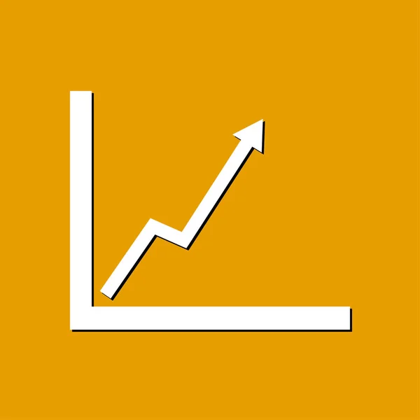 Geschäftsdiagramm Flache Ikone Der Grafik — Stockvektor