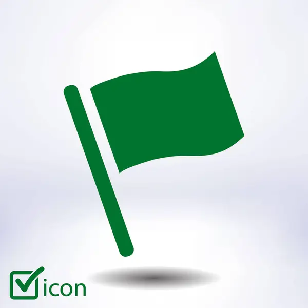 Ícone Bandeira Símbolo Marcador Localização Estilo Design Plano —  Vetores de Stock