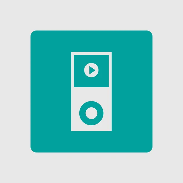 Portable Media Player Icon Flat Design Style Vector Eps — Stock Vector