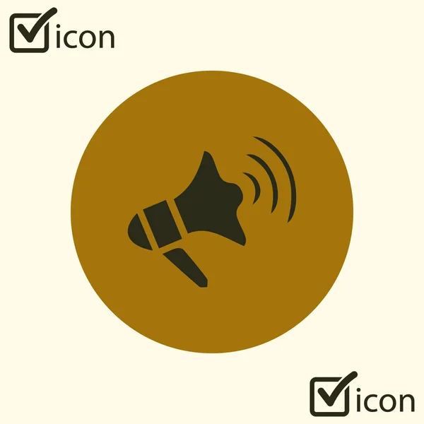 Megaphone Soon Icon Loudspeaker Symbol News Urgent Ads — Stock Vector