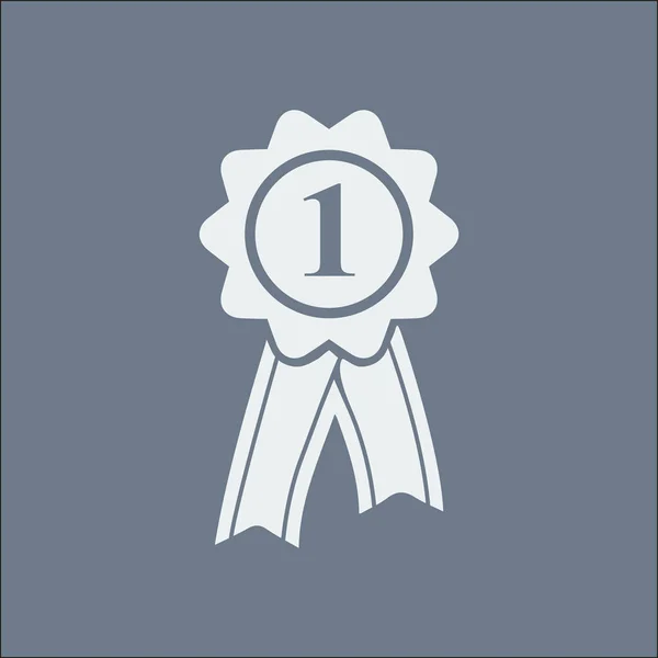 Odznaka Ikony Wstążki Nagroda Rozeta Wstążki Simbol — Wektor stockowy