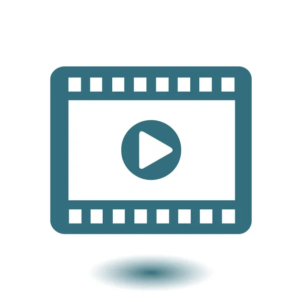 Εικονίδιο Βίντεο Επίπεδη Σχεδίαση Στυλ Διανυσματικών Eps — Διανυσματικό Αρχείο