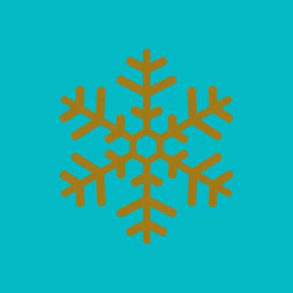 Ikona Śnieżynki Nowy Rok Ozdoba — Wektor stockowy