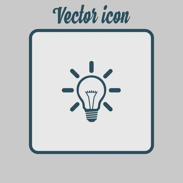 Icono Signo Lámpara Luz Idea Bombilla Símbolo — Vector de stock