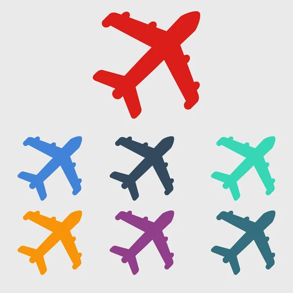 Піктограма Літака Подорожі Поїздки Літак Нижнього Знаку — стоковий вектор