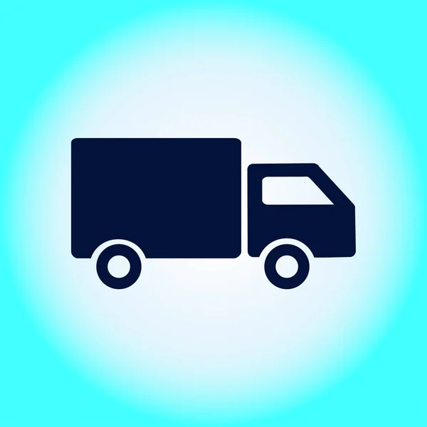 送货卡车标志图标 货车标志 发货和免费送货 扁平的风格 Epps — 图库矢量图片