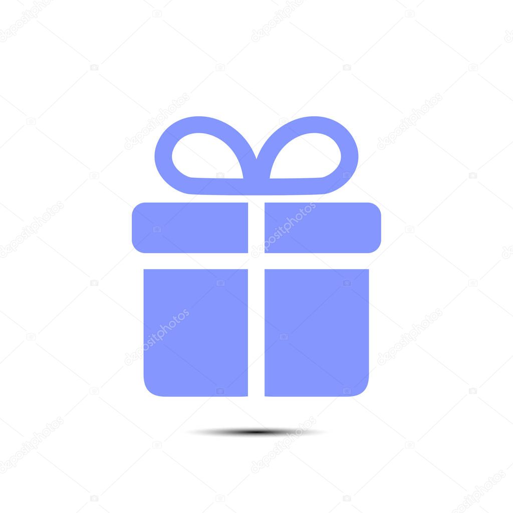 Gift box  icon. Vector illustration