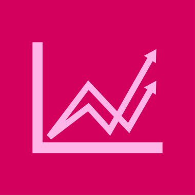 İş grafiği. Grafik düz simgesi