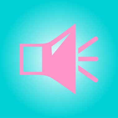 Hoparlör simgesi. Hoparlör ses işareti simgesi. Sembol ses. Düz tasarım stili. Vektör Eps 10.