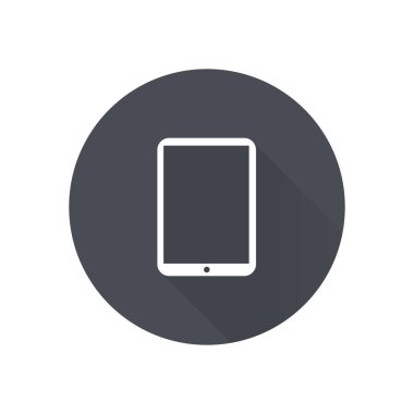Modern dijital tablet Pc simgesi. Düz tasarım simgesi. EPS 10 vektör.