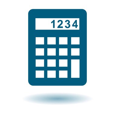 Hesap makinesi simge. Düz tasarım stili. EPS 10