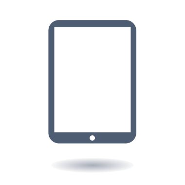 Modern dijital tablet Pc simgesi. Düz tasarım simgesi. EPS 10 vektör.