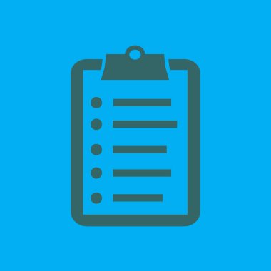 Listesi vektör simgesini denetleyin. Düz tasarım.