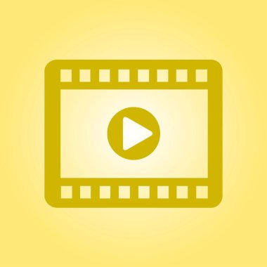 video simgesi. düz tasarım stili. vektör eps 10.