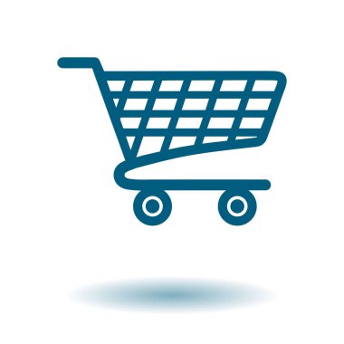 grafik alışveriş düz simgesi