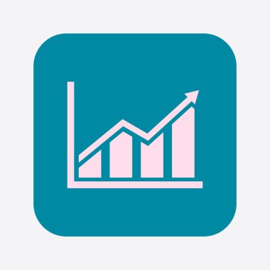 Infographic. Grafik simgesini. Büyüyen grafik erkek.