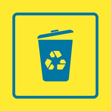 çöp kutusu simgesini, vektör eps10 çizim 