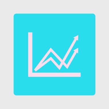 İş grafiği. Grafik düz simgesi