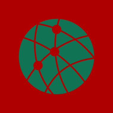 küresel teknoloji veya sosyal ağ simgesini işaret erkek.