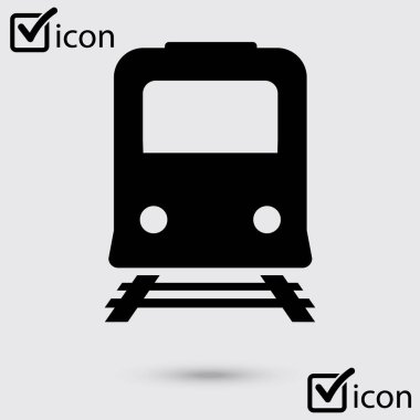 Tren simgesi. Metro sembolü. Tren istasyonu işareti.