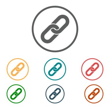 Bağlantı tek simge. Zincir bağlantı erkek.