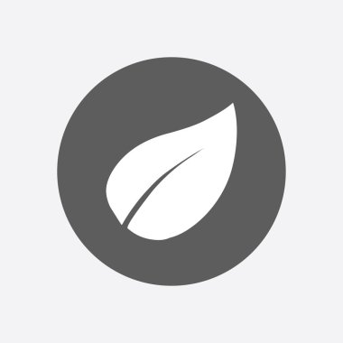 Yaprak simgesi. Taze doğal ürün. Organik ürün erkek. Düz tasarım stili.