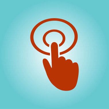 El imleç işareti simgesi. El işaretçi simgesi. Modern UI Web sitesi gezinme. Düz tasarım. EPS 10.