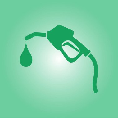 Benzin pompa meme işareti. Benzin istasyonu simgesi. Düz tasarım stili.
